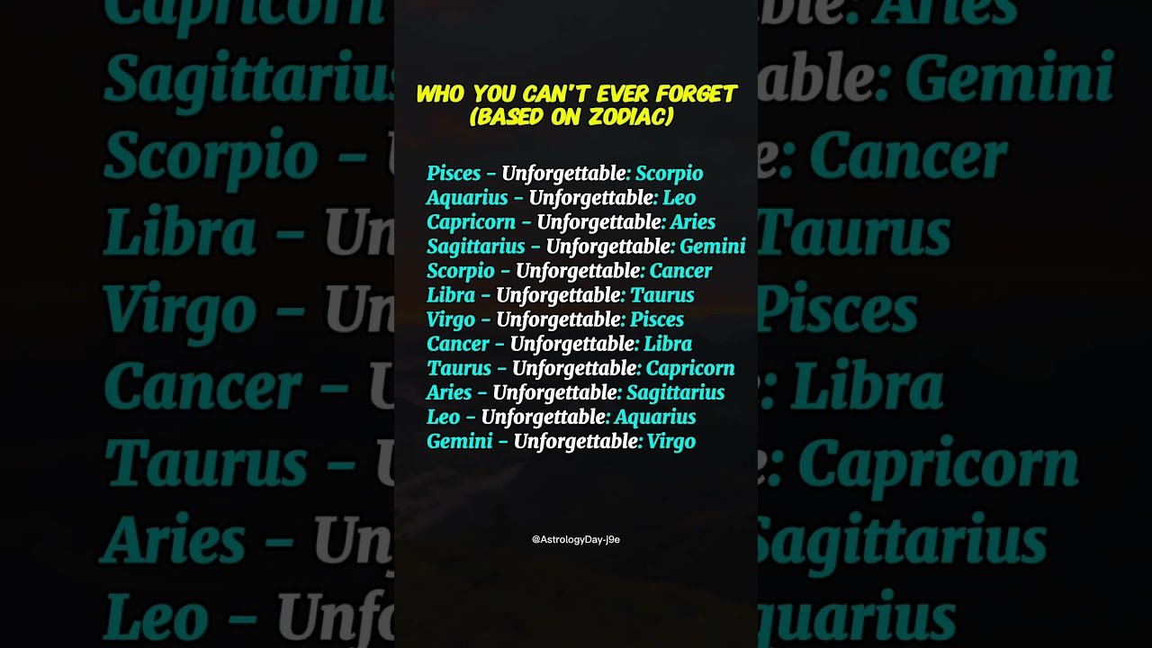 No momento, você está visualizando Who You Can’t Ever Forget 💔 (Zodiac Versions) #zodiac #zodiacsigns #astrology #horoscope #tarot