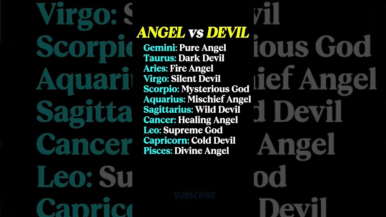 No momento, você está visualizando ANGEL vs DEVIL 👿 #zodiac​ ##zodiacsigns​ #astrology​ #astrologysigns​ #horoscope​ #tarot​