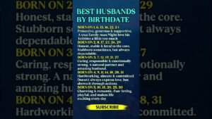 Leia mais sobre o artigo Best Husband by Birthday dates #zodiac​  #zodiacsigns​ #astrology​ #horoscope​ #tarot​​