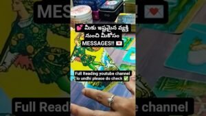 Leia mais sobre o artigo 💕 మీకు ఇష్టమైన వ్యక్తి నుంచి మీకోసం MESSAGES!! 💌 #tarotreadingintelugu #tarot