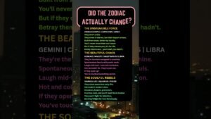 Leia mais sobre o artigo Did the Zodiac Actually Change #zodiac #astrology #horoscope #tarot #facts #fyp