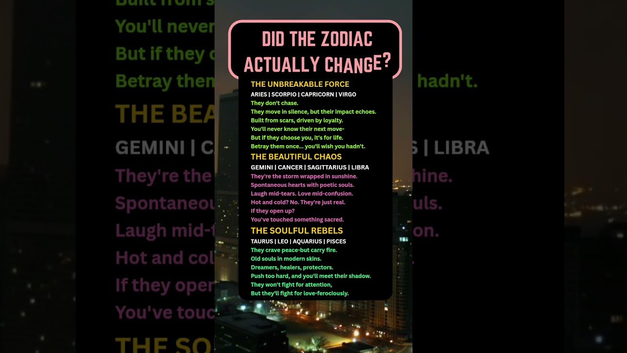No momento, você está visualizando Did the Zodiac Actually Change #zodiac #astrology #horoscope #tarot #facts #fyp