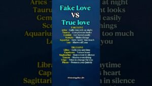 Leia mais sobre o artigo FAKE LOVE vs TRUE LOVE | True VS Fake 🤔 #zodiac​ #zodiacsigns​ #astrology​ #horoscope​ #tarot​