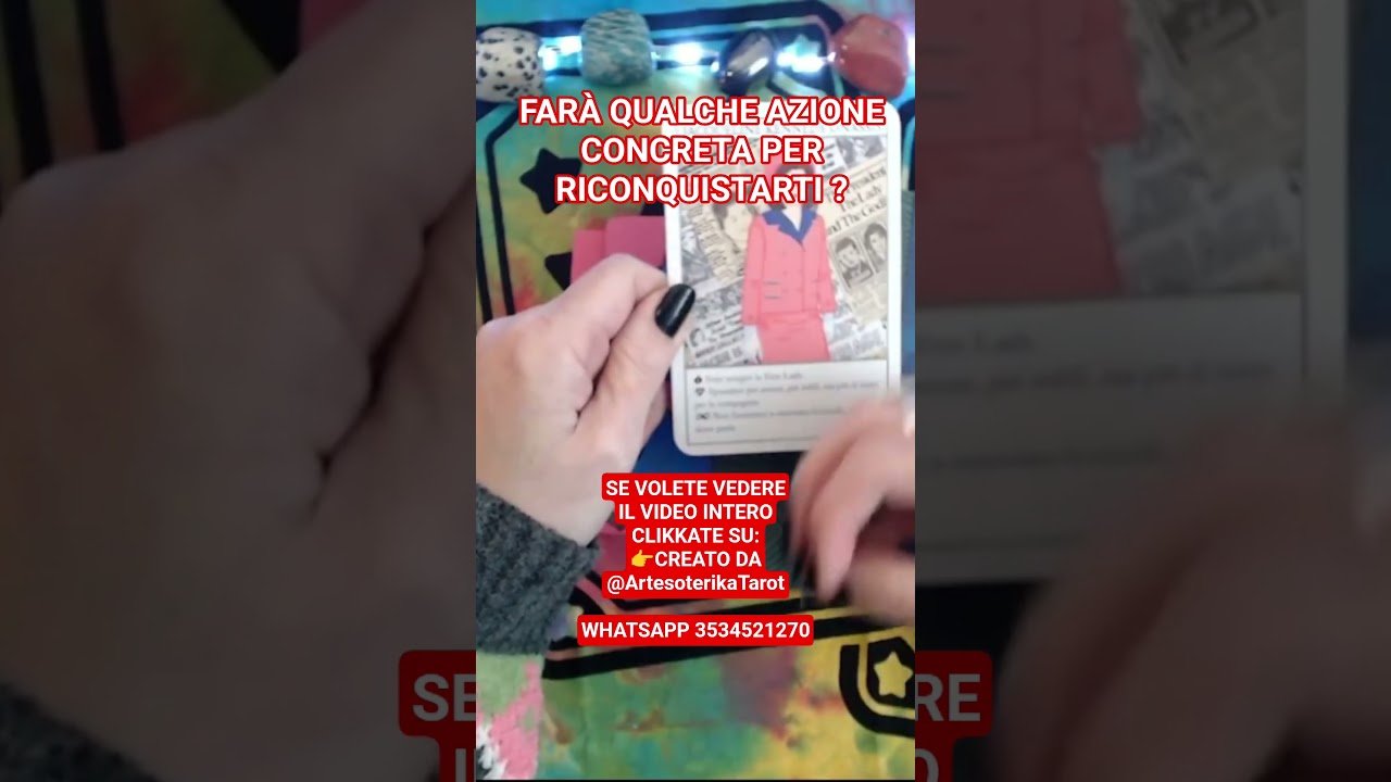 No momento, você está visualizando FARA’ QUALCHE AZIONE CONCRETA PER RICONQUISTARTI ? #tarot #tarocchi #videoshorts