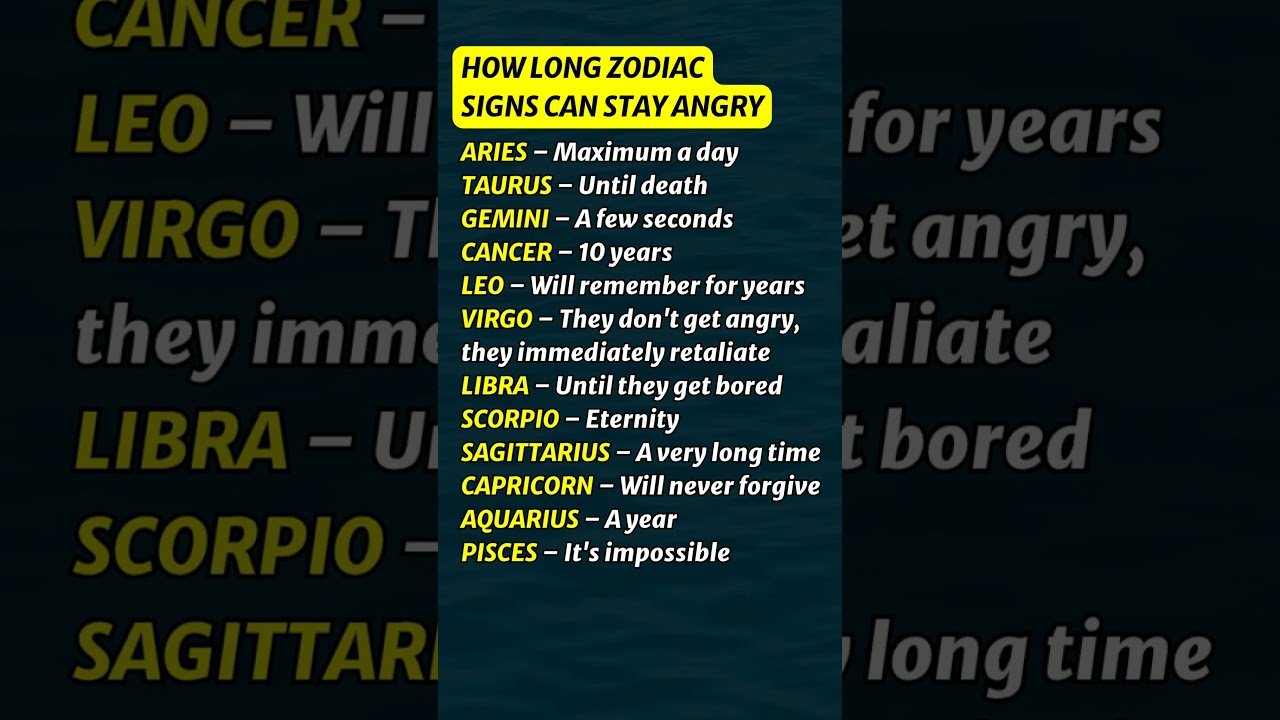 No momento, você está visualizando How Long Zodiac Signs Stay Angry 😡 | Truth Revealed #zodiac #zodiacsigns #astrology #horoscope