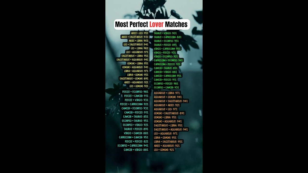 No momento, você está visualizando Most Perfect Couple Compatibility Zodiac Sign  #astrology #zodiac #aries #tarot #viral