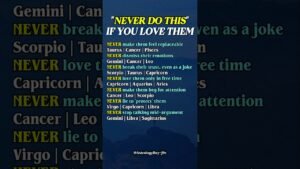 Leia mais sobre o artigo NEVER DO THIS IF YOU LOVE THEM ❤️(Zodiac Edition) #zodiac #zodiacsigns  #astrology #horoscope #tarot