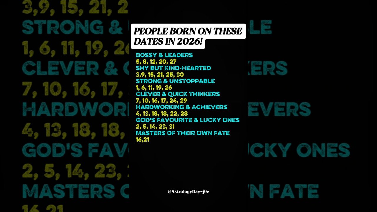No momento, você está visualizando People Born On These Dates In 2026 #zodiac #zodiacsigns #astrology #horoscope #tarot