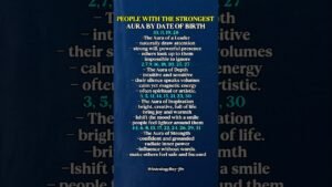 Leia mais sobre o artigo People With The Ttrongest AuraBy Birth Dates #zodiac #zodiacsigns #horoscope #tarot #astrology
