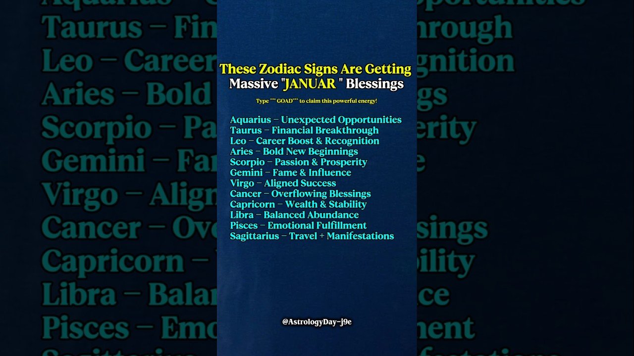 No momento, você está visualizando These Zodiac Signs Are Getting Massive January Blessings #zodiac #astrology #horoscope #tarot