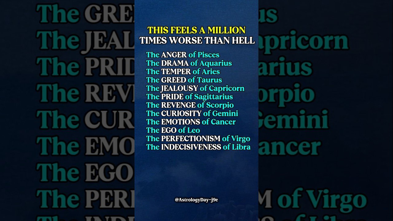 No momento, você está visualizando This Feels Worse Than Hell | Zodiac Signs Explain #zodiac #zodiacsigns #astrology #horoscope #tarot