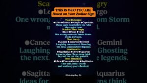 Leia mais sobre o artigo THIS IS WHO YOU ARE Based on Your Zodiac Sign #zodiac #zodiacsigns #astrology #horoscope #tarot