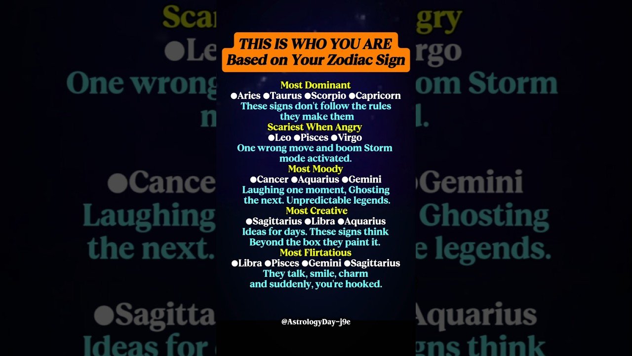 No momento, você está visualizando THIS IS WHO YOU ARE Based on Your Zodiac Sign #zodiac #zodiacsigns #astrology #horoscope #tarot