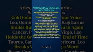 Leia mais sobre o artigo When Zodiac Signs Are Done with you | Zodiac Signs Explained #zodiac​ #zodiacsigns​ #astrology​ ​