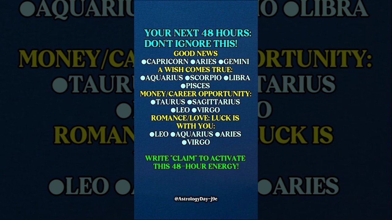 No momento, você está visualizando YOUR NEXT 48 HOURS: DO Not IGNORE #zodiac​ #zodiacsigns​ #astrology​ #horoscope​ #tarot​