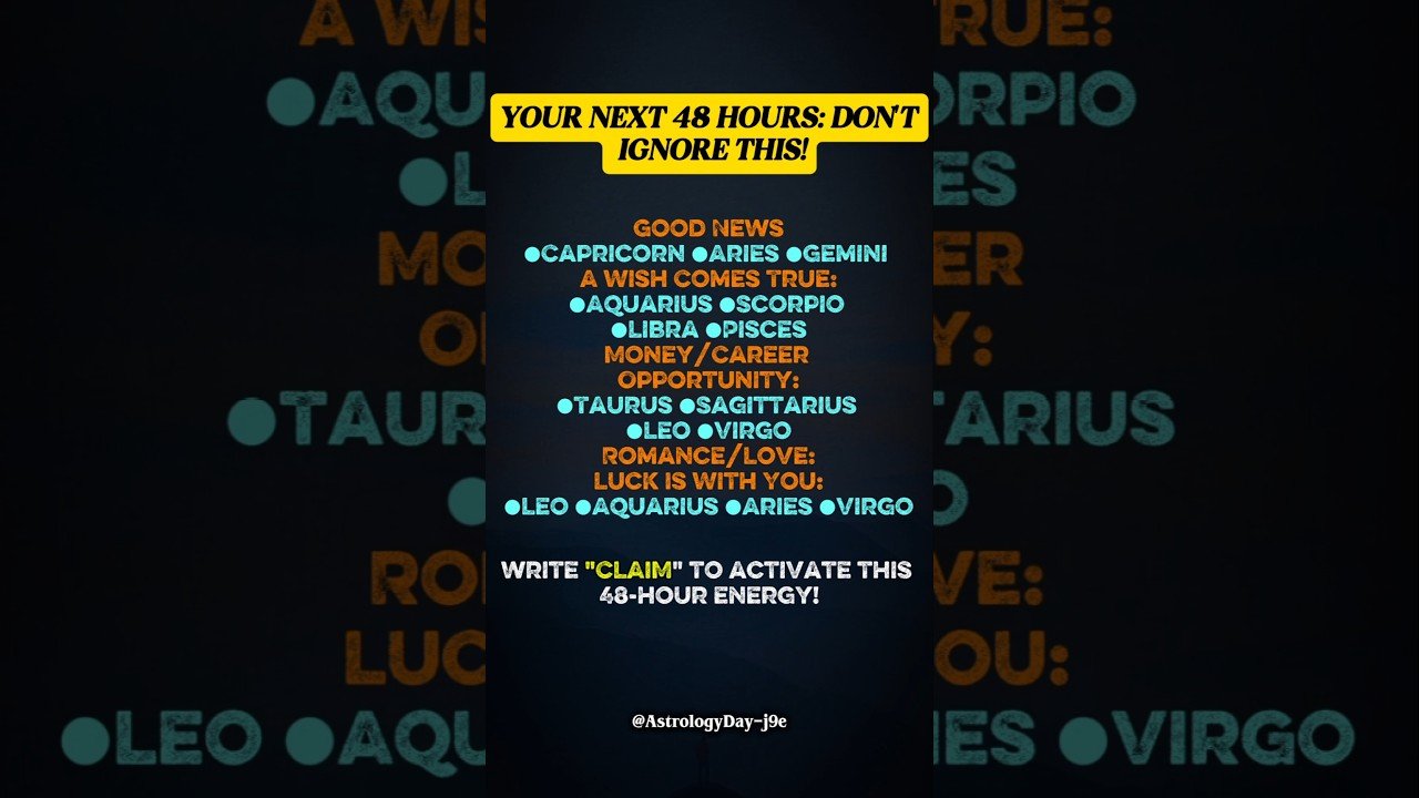 No momento, você está visualizando YOUR NEXT 48 HOURS: DON’T IGNORE #zodiac #zodiacsigns #astrology #horoscope #tarot