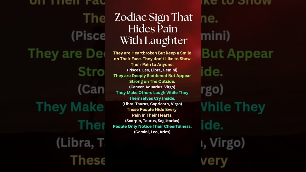 No momento, você está visualizando Zodiac Sign That Hides Pain With Laughter #rashifal #zodiac #horoscope #tarot #facts #fyp #astrology