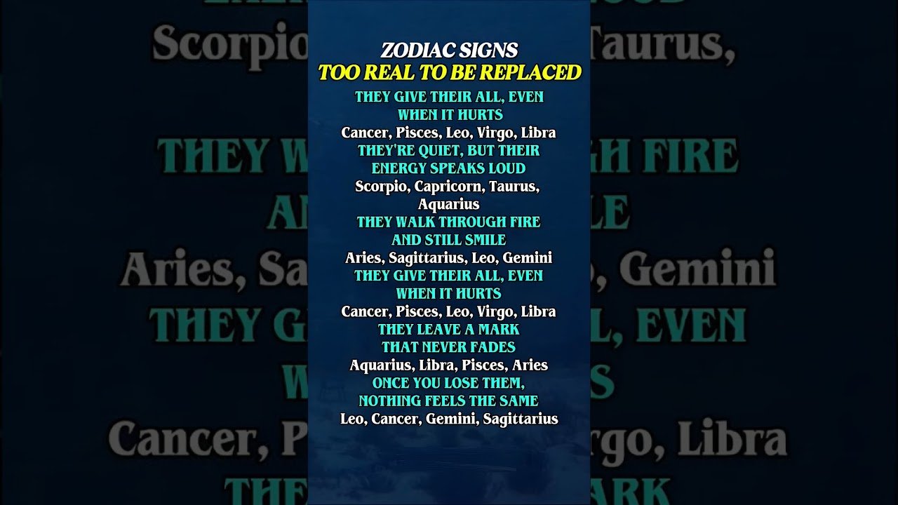 No momento, você está visualizando Zodiac Sign Too Real To Be Replaced | Zodiac Signs Explained#zodiac​ #astrology​ #horoscope​ #tarot​