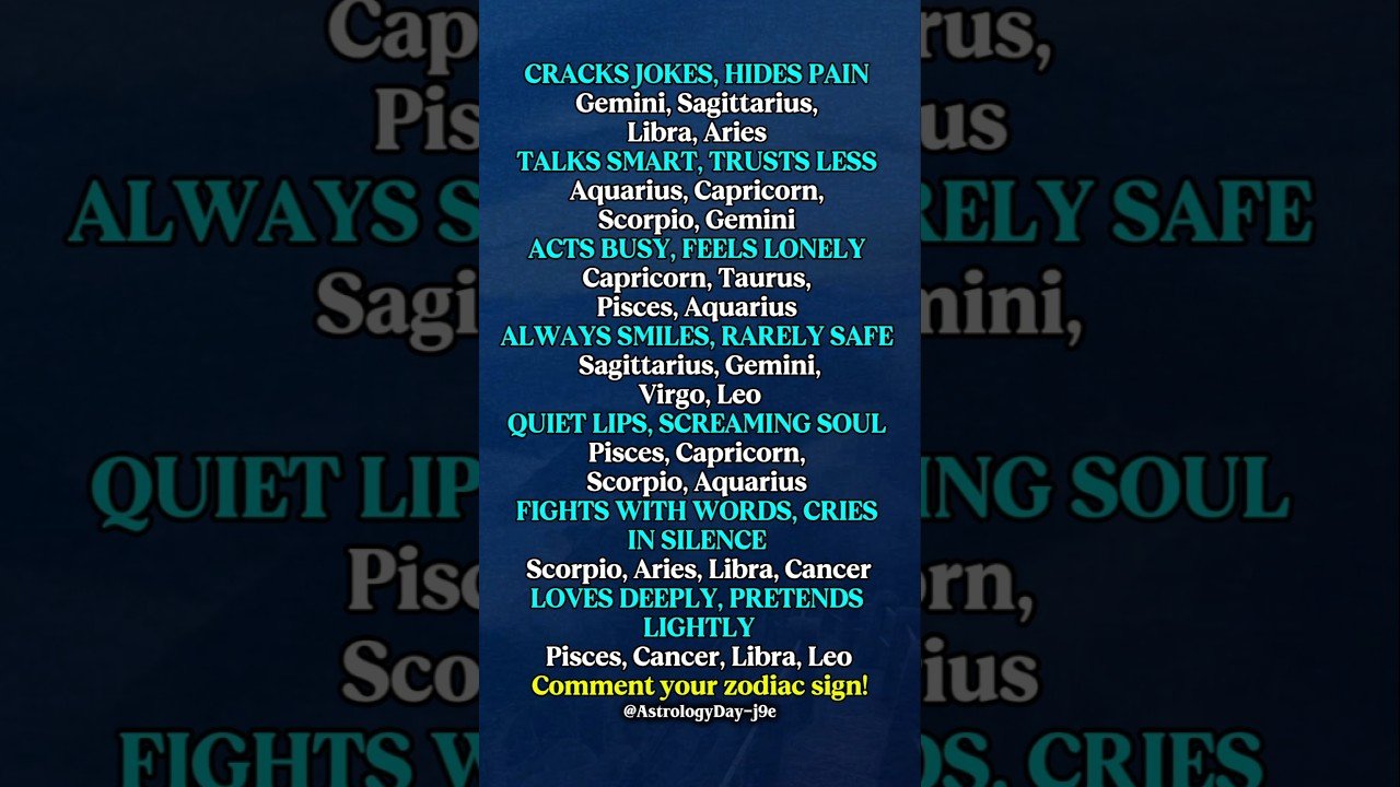 No momento, você está visualizando Zodiac Sign Who Hide It All | Zodiac Explain #zodiac #zodiacsigns #astrology #horoscope #tarot