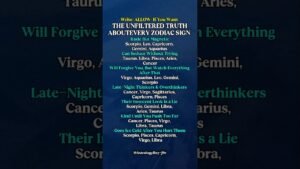 Leia mais sobre o artigo Zodiac Signs EXPOSED: Realest Truth You’ll Ever See #zodiac​ #astrology​ #horoscope​ #tarot