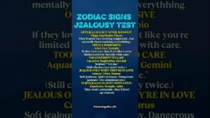 Leia mais sobre o artigo Zodiac Signs Jealousy Test | Jealous Zodiac #zodiac​ #zodiacsigns​ #astrology​ #horoscope​ #tarot​