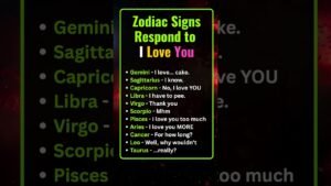 Leia mais sobre o artigo Zodiac Signs Respond to I Love You #love #horoscope #zodiac #astrology #tarot #facts #facts