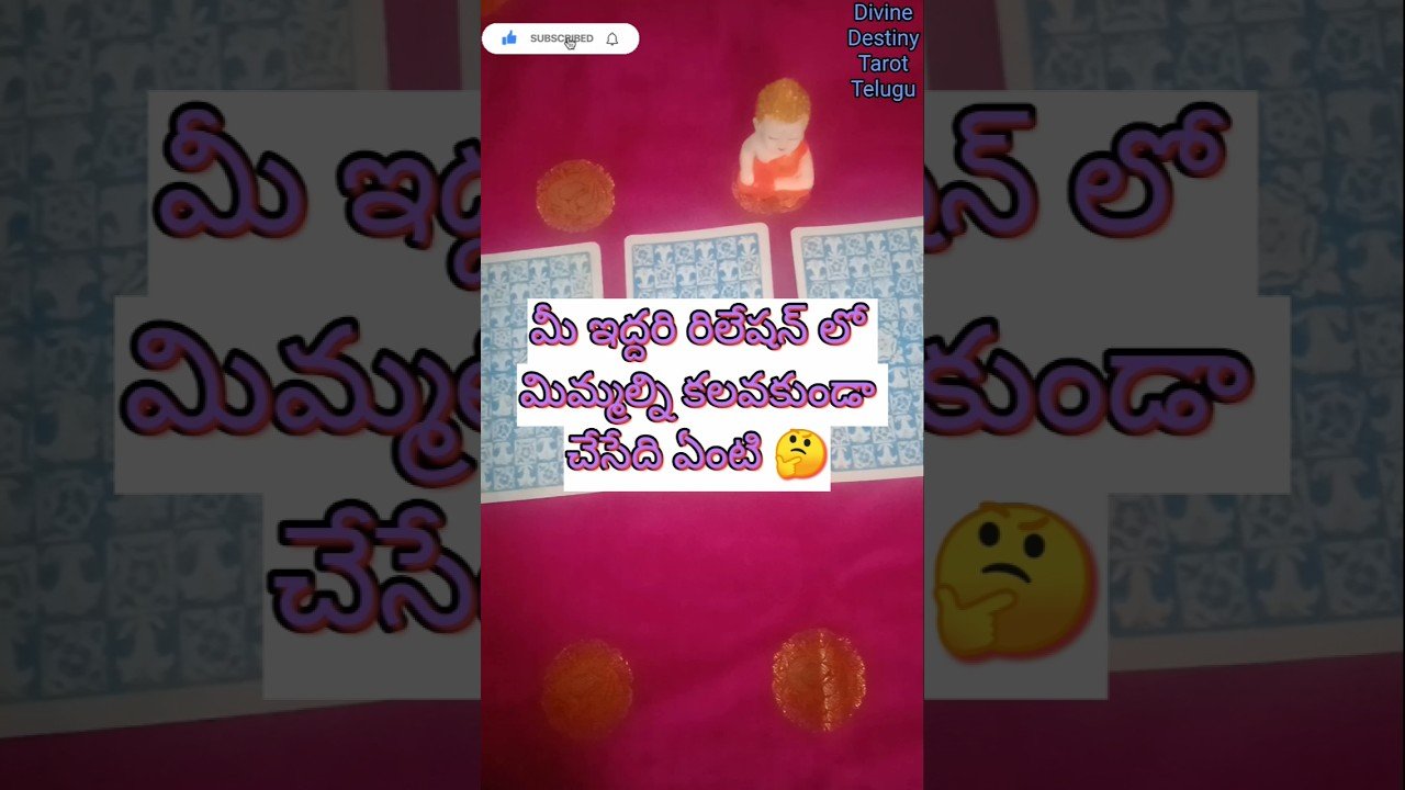 No momento, você está visualizando ❤️💯మీ ఇద్దరి రిలేషన్ లో మిమ్మల్ని కలవనివ్వకుండా చేసేది ఏంటి 🤔#tarot #tarotreadingintelugu #pickacard