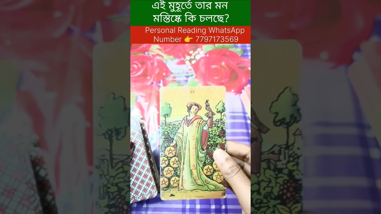 No momento, você está visualizando এই মুহূর্তে তার মন মস্তিষ্কে কি চলছে? #tarot #shortsvedio #reel #bengalitarotreading #cardreading