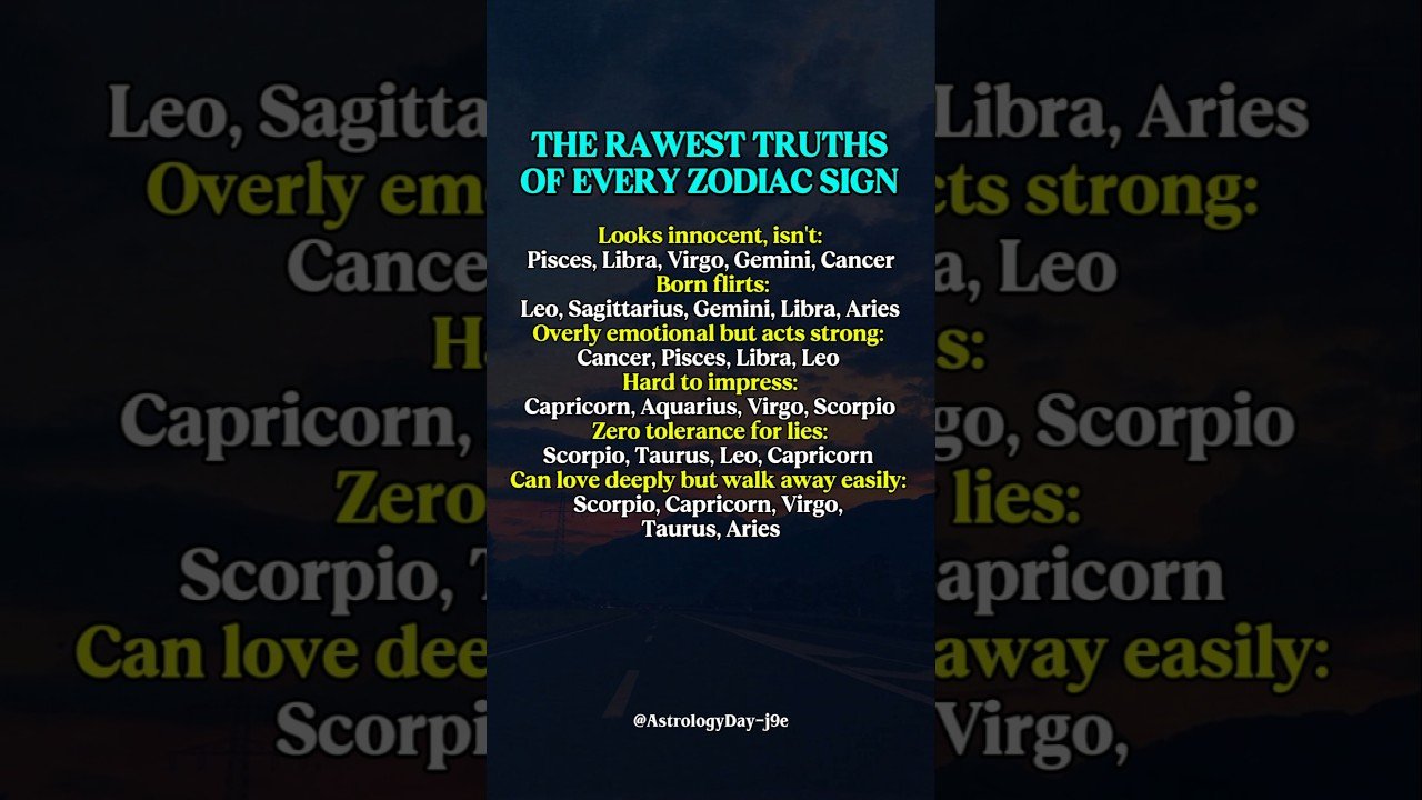 No momento, você está visualizando Brutally Honest Zodiacs Breakdown #zodiac #zodiacsigns #astrology #horoscope #tarot