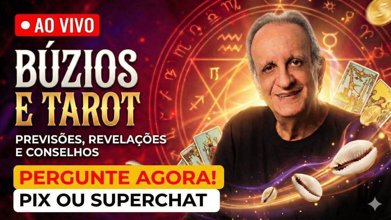 No momento, você está visualizando 🔴 PERGUNTE: BÚZIOS E TAROT 🔮 Tarde Espiritual | Previsões, revelações e conselhos AO VIVO ❤️ 📱