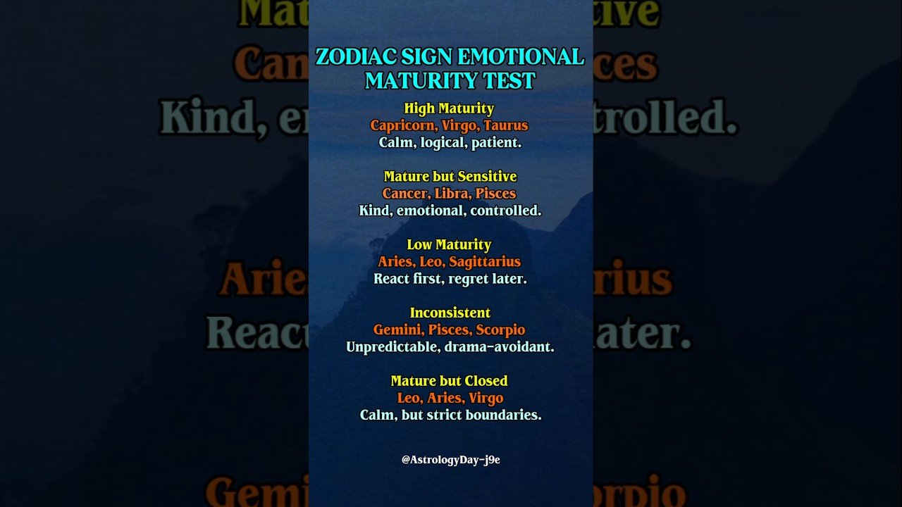 No momento, você está visualizando How Emotionally Grown Is Your Zodiac Signs? #zodiac #zodiacsigns #astrology #horoscope #tarot
