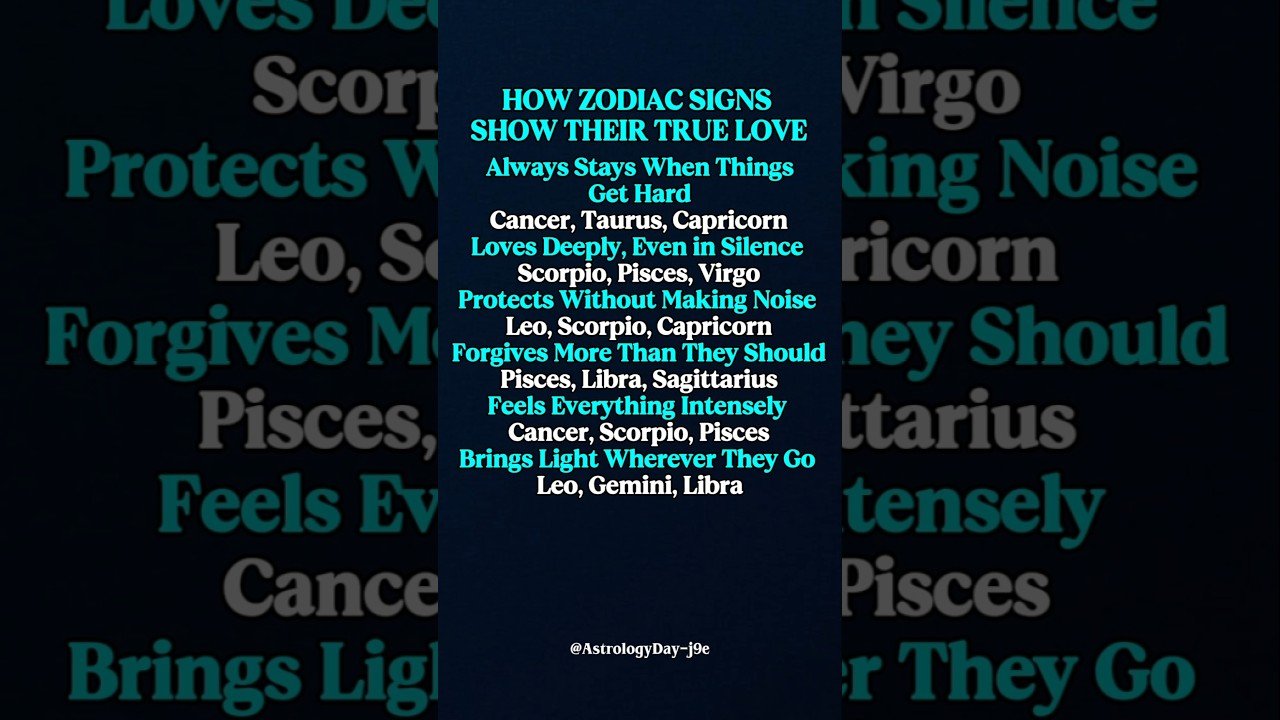 No momento, você está visualizando HOW ZODIAC SIGNS SHOW THEIR TRUE LOVES #zodiac #zodiacsigns #astrology #horoscope #tarot