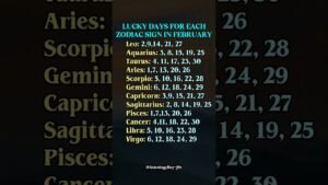 Leia mais sobre o artigo Lucky Days For Each Zodiac Sign In February #zodiac #zodiacsigns #astrology #horoscope #tarot