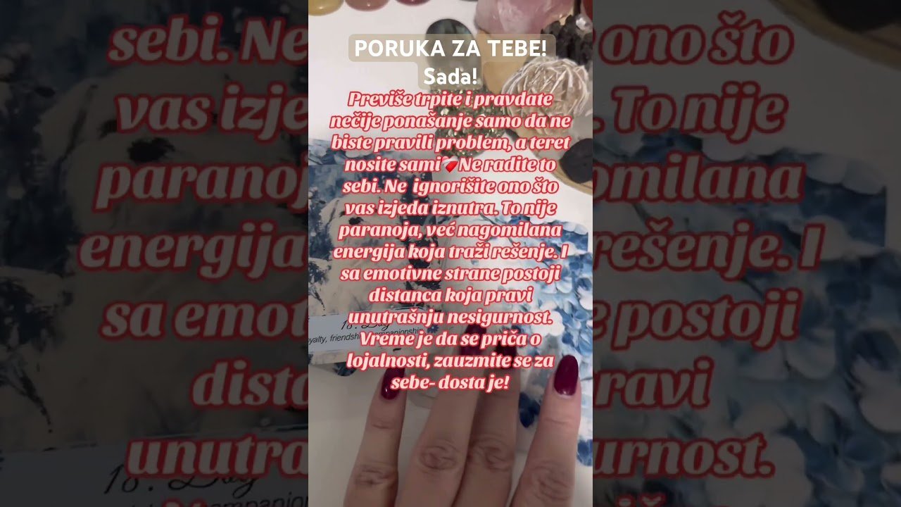 No momento, você está visualizando Za ljubav i unutrasnji mir ostavi komentar🤍#tarot #tarotcitanje #tarotreading #messages