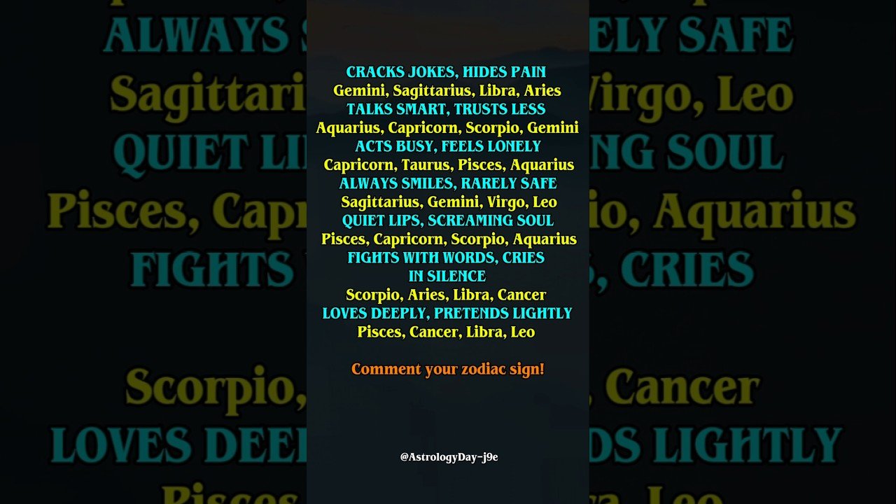 No momento, você está visualizando Zodiac Sign Who Hide It All | Zodiac Explained #zodiac #zodiacsigns #astrology #horoscope #tarot