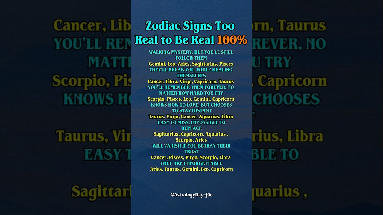 No momento, você está visualizando Zodiac Signs Too Real to Be Real | Astrology Secrets Revealed #zodiac #astrology #horoscope #tarot
