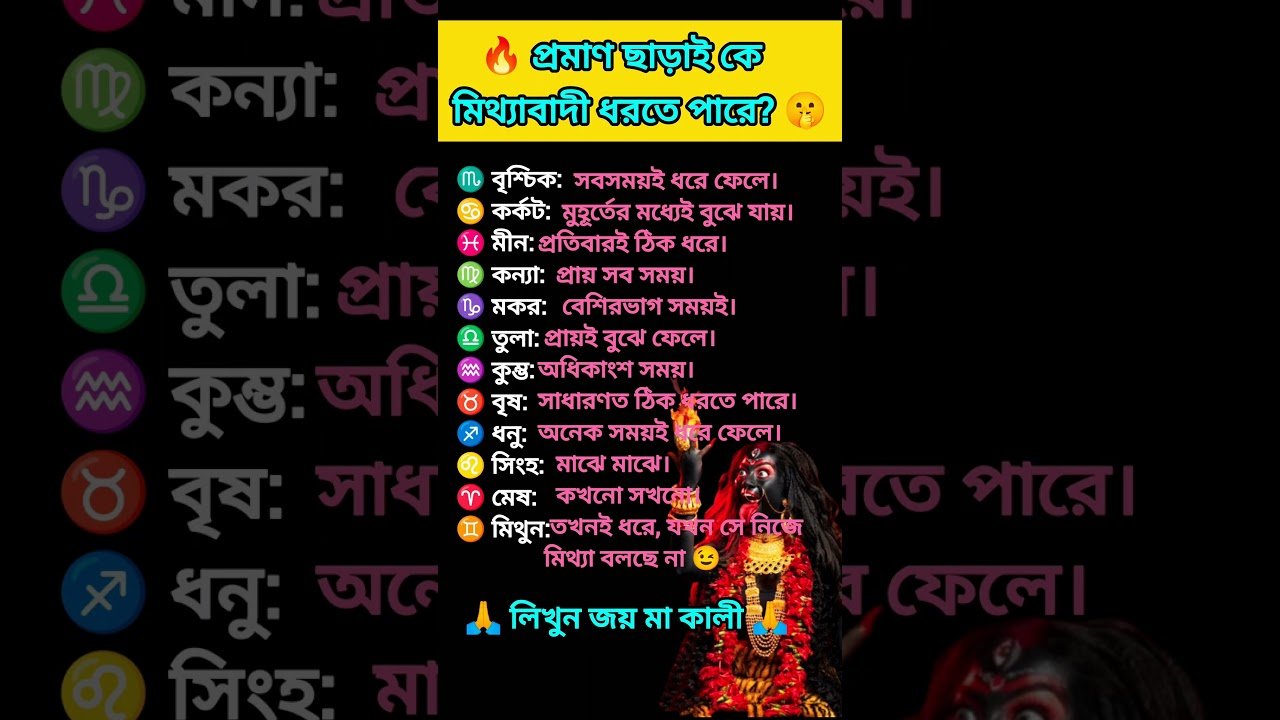 No momento, você está visualizando 🔥প্রমান ছাড়াই কে মিথ্যাবাদী ধরতে পারে?❤️‍🔥❤️‍🔥 #zodiac #zodiacsigns #astrology #horoscope #tarot