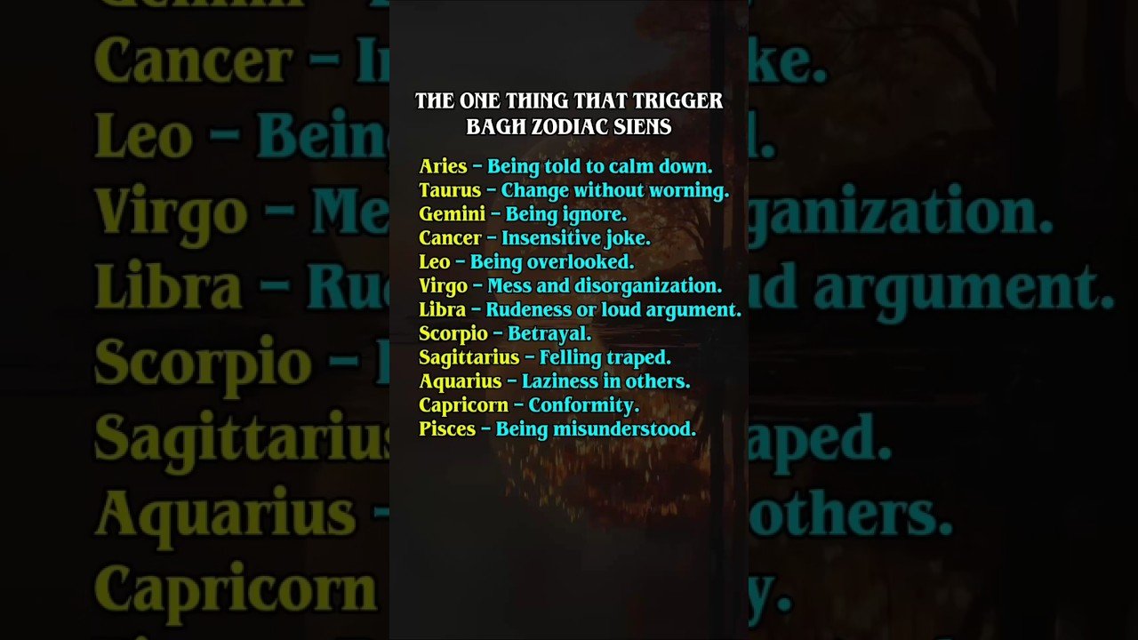 No momento, você está visualizando Each Zodiac Signs Trigger Things✨💫 #zodiac #zodiacsign #astrology #horoscope #tarot #shorts