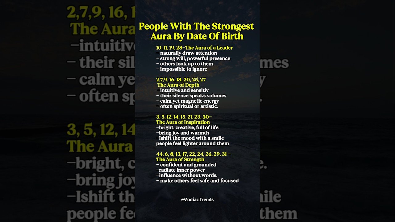 No momento, você está visualizando People with the strongest auraby dates of birth #zodiac #zodiacsigns #astrology #horoscope #tarot