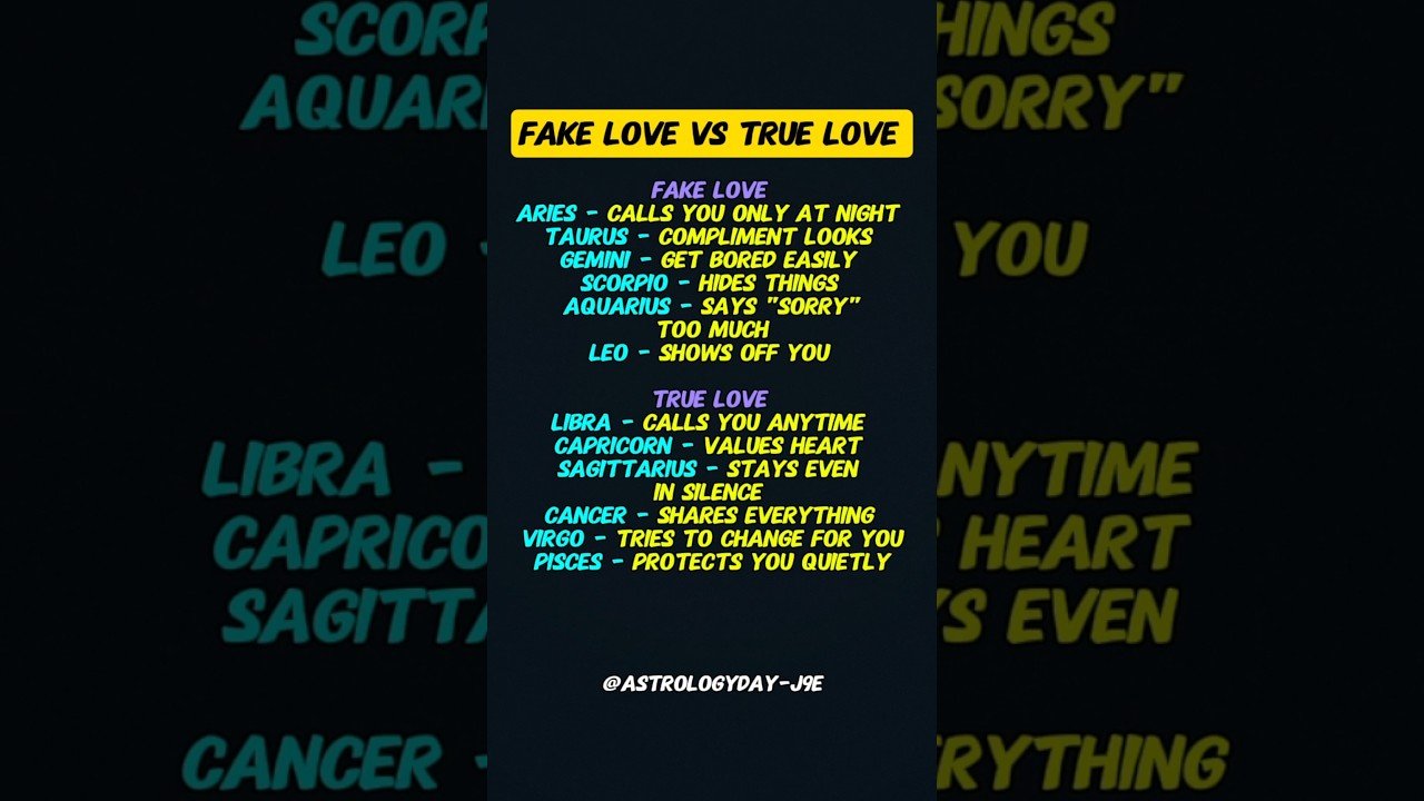 No momento, você está visualizando Real Love vs Fake Love #zodiac #zodiacsigns #astrology #horoscope #tarot