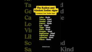 Leia mais sobre o artigo The Rudest And KindestZodiac Signs #zodiac #zodiacsigns #astrology #horoscope #tarot
