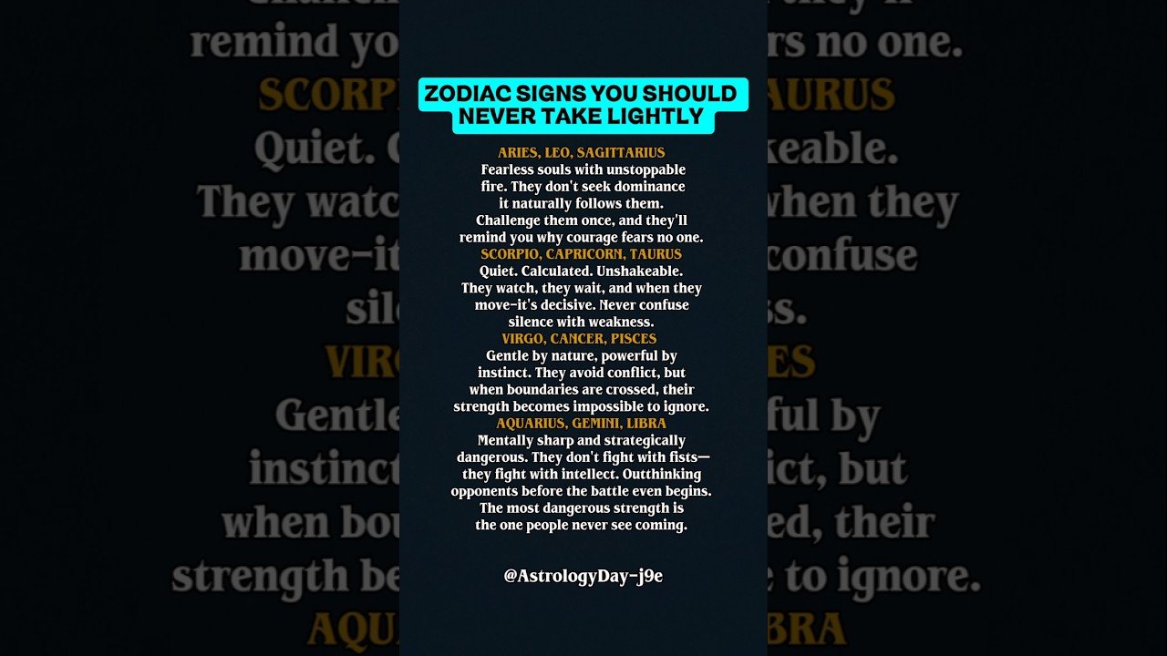 No momento, você está visualizando ZODIAC SIGN YOU SHOULD NEVER TAKE LIGHTLY #zodiac #zodiacsigns #astrology #horoscope #tarot