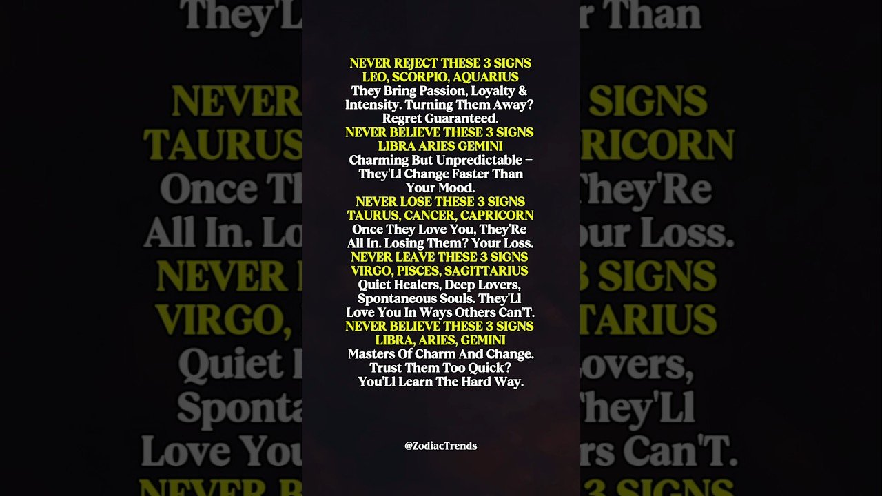 No momento, você está visualizando Zodiac Signs You Should Never Ignore #zodiac #zodiacsigns #astrology #horoscope #tarot