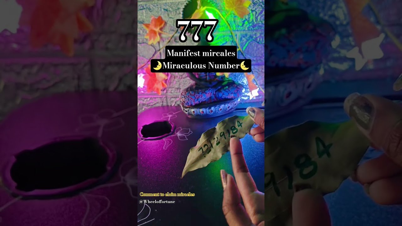 No momento, você está visualizando 777 – Manifest Miracles🕯️🌕 #wheeloffortune1111 #lawofattraction #manifestation #tarot #universe