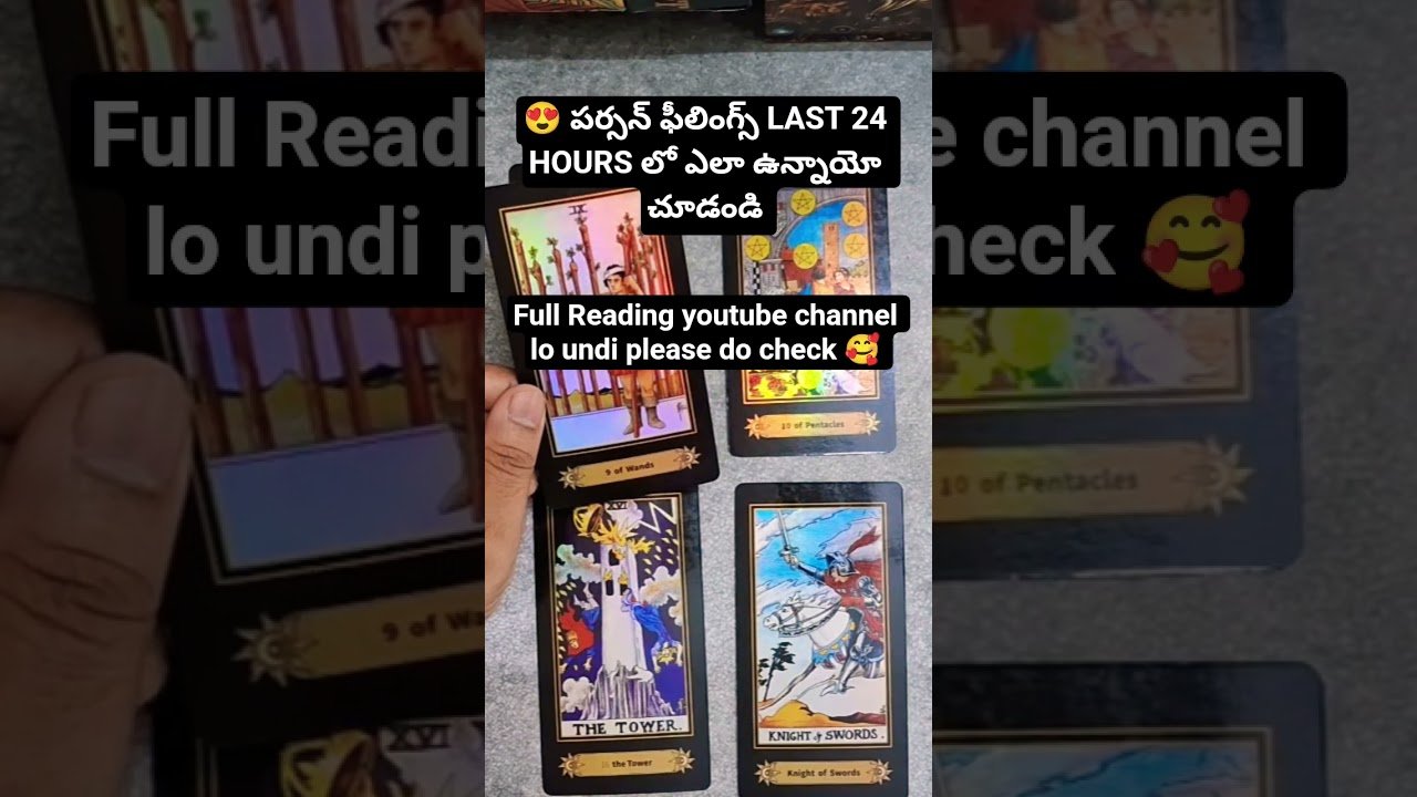 No momento, você está visualizando 😍 పర్సన్ ఫీలింగ్స్ LAST 24 HOURS లో ఎలా ఉన్నాయో చూడండి #tarotreadingintelugu #tarot