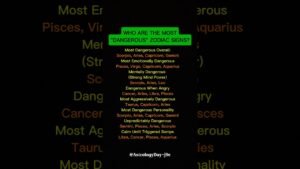 Leia mais sobre o artigo The Most Dangerous Zodiac Signs Ranked #zodiac #zodiacsigns #astrology #horoscope #tarot