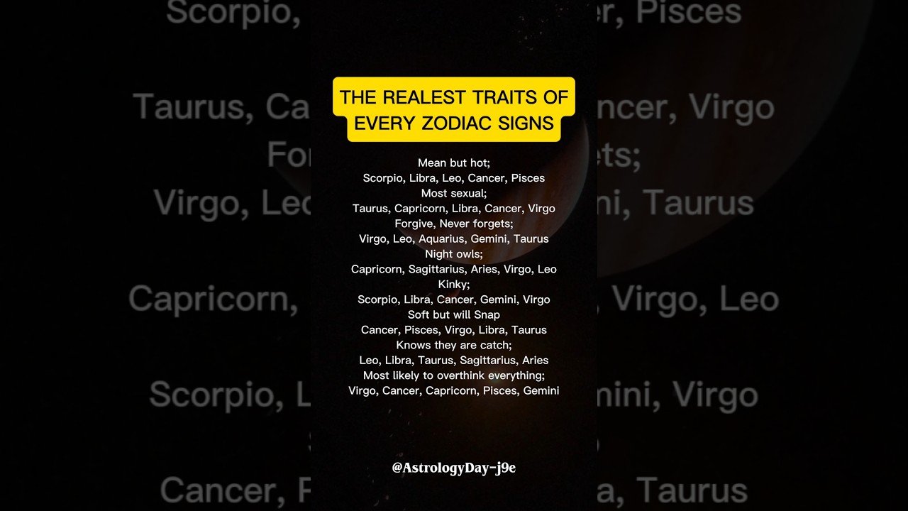 No momento, você está visualizando The Realest Traits Of Every Zodiac Sign That Nobody Talks About #zodiac #astrology #horoscope #tarot