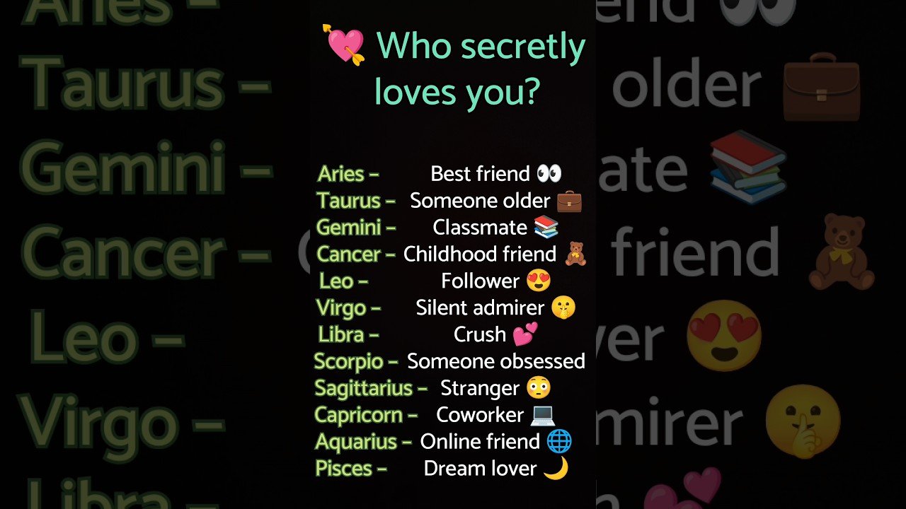 No momento, você está visualizando Who secretly love’s you 🌚✨ #zodiac #zodiacsigns #astrology #horoscope #tarot #shorts