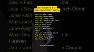 Leia mais sobre o artigo Birthday Month Thats Make The Perfect Matches #zodiac #zodiacsigns #astrology #horoscope #tarot