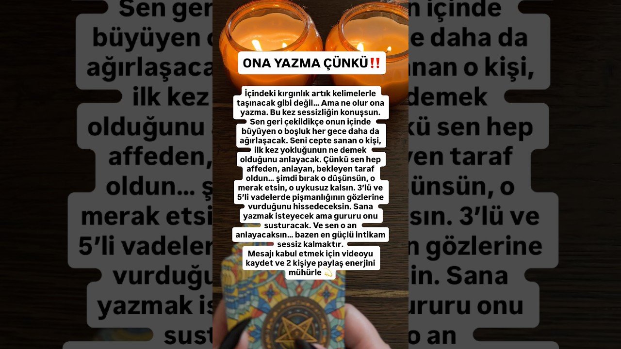 Leia mais sobre o artigo ￼Karşılaşmamız tesadüf kanaldan alacağı tarot mesajları olabilir etkileşim bırakmayı unutma